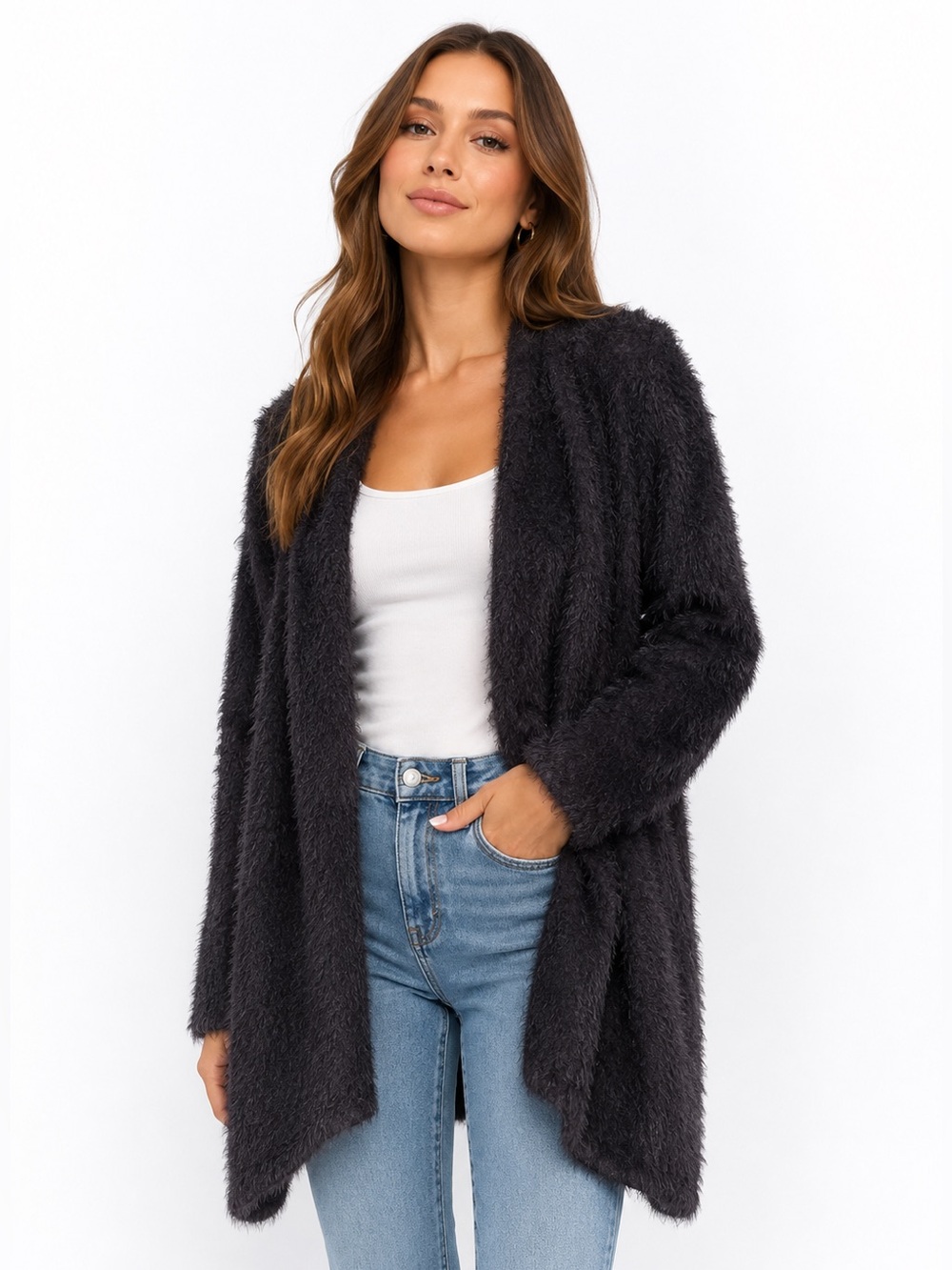 POL ($150) Chunky Eyelash Knit Cardigan - PTP 23